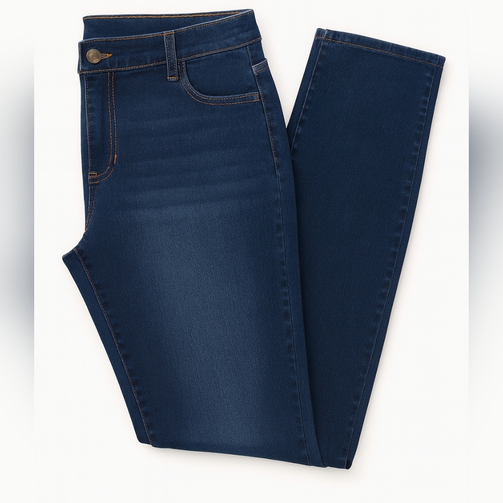 Women's Straight Leg Jeans in Deep Blue